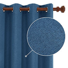 Load image into Gallery viewer, Deconovo 100% Sun Light Blocking Long Curtains, Thermal Insulated Blakcout Curtains &amp; Drapes for Sliding Glass Door - 2 Panels, 52x95 Inch, Aegean Blue
