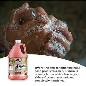Sanit Silky Clean Antibacterial Liquid Hand Soap Refill - Advanced Formula with Coconut Oil and Aloe Vera - All Natural Moisturizing Hand Wash - Made in USA, Holiday Aroma, 1 Gallon