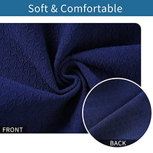 Load image into Gallery viewer, smiry Seat Covers for Dining Room Chairs Stretch Jacquard Dining Room Chair Seat Covers Set of 2, Navy Blue
