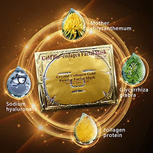 Load image into Gallery viewer, Jakuva 24k Gold Gel Collagen Facial Masks,Skin Care Premium Moisturizing Facial Sheet Patch for Anti Aging, Puffiness, Anti Wrinkle,Firm Skin &amp; Hydrateing Your Beautiful Face (15PCS)
