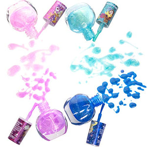 Disney Princess - Townley Girl Belle Non-Toxic Peel-Off Water-Based Natural Safe Quick Dry Nail Polish |Gift Kit Set for Kids Toddlers Girls, Glittery and Opaque Colors| Ages 3+ (18 Pcs)