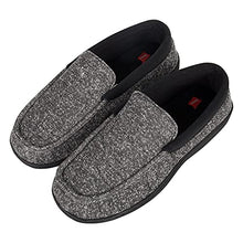 Load image into Gallery viewer, Hanes Mens Slippers House Shoes Moccasin Comfort Memory Foam Indoor Outdoor Fresh IQ, Black, Medium
