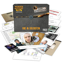 Load image into Gallery viewer, Murder Mystery Party Case Files: Fire in Adlerstein Unsolved Mystery Detective Case File Game Play Alone, w/ Friends, Family or for Couples Date Night Ages 14+ from University Games , Grey
