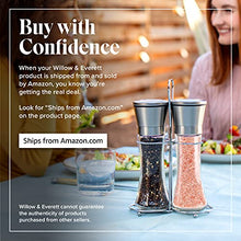 Load image into Gallery viewer, Willow &amp; Everett Salt and Pepper Grinder Set - Stainless Steel Refillable Salt &amp; Peppercorn Shakers
