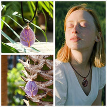 Load image into Gallery viewer, Tree of Life Teardrop Heart Amethyst Crystal  Pendant Necklace Copper Wire Wrapped Gemstone Healing Chakra Necklace Choker Mothers Day Gifts 18"
