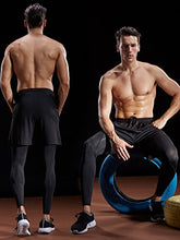 Load image into Gallery viewer, Neleus Men's 7" Workout Running Shorts with Pockets,6056,2 Pack,Black,White,US 2XL,EU 3XL
