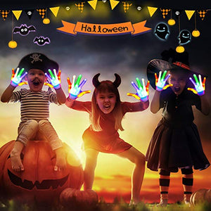 Tesoky Toys for 3-12 Year Old Boys Girls,Flashing LED Gloves Cool Gifts for Girls Age 5-15 Halloween Toys for Age 3-10 Boys Xmas Gifts for Light-up Party