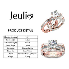 Load image into Gallery viewer, JEULIA Diamond Band Rings for Women cz Sterling Silver Interchangeable Ring Sets Wedding Engagement Anniversary Promise Ring Bridal Sets
