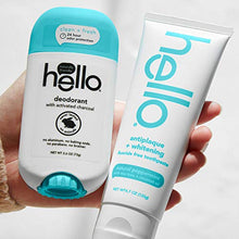 Load image into Gallery viewer, Hello Antiplaque and Whitening Fluoride Free Toothpaste, Natural Peppermint Flavor, SLS Free, Gluten Free, and Peroxide Free, 4.7 Ounce (Pack of 4)
