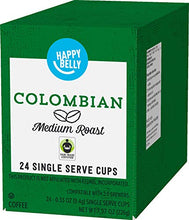 Load image into Gallery viewer, Amazon Brand - 24 Ct.Happy Belly Medium Roast Coffee Pods, Columbian, Compatible with Keurig 2.0 K-Cup Brewers
