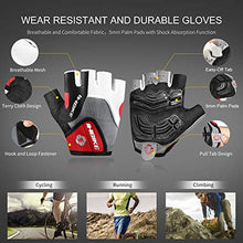 Load image into Gallery viewer, INBIKE 5mm Gel Pad Half Finger Bike Bicycle Cycling Gloves Red XX-Large
