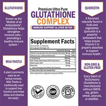 Load image into Gallery viewer, Glutathione Supplement Liver Detox with Quercetin Vitamin C Milk Thistle Alpha Lipoic Acid Liver Supplement &amp; Immune Support Pills - Natural Immunity Defense Health Formula &amp; Liver Cleanse 500mg 60ct
