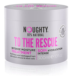 Noughty To The Rescue Intense Moisture Hair Mask for Dry, Frizzy, Damaged and Processed Hair | Vegan-Friendly 97% Natural Sulfate Free Deeply Hydrating Mask with Argan Oil | 100 ml / 10.5 fl oz