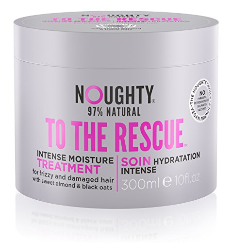 Noughty To The Rescue Intense Moisture Hair Mask for Dry, Frizzy, Damaged and Processed Hair | Vegan-Friendly 97% Natural Sulfate Free Deeply Hydrating Mask with Argan Oil | 100 ml / 10.5 fl oz