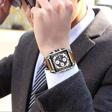 Load image into Gallery viewer, MEGIR Men's Analogue Army Military Chronograph Luminous Quartz Watch with Fashion Leather Strap for Sport &amp; Business Work ML2061G (Brown)

