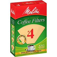 Load image into Gallery viewer, Melitta #4 Cone Coffee Filters, Natural Brown, 100 Count

