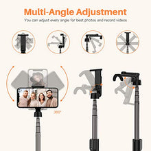 Load image into Gallery viewer, Yoozon Selfie Stick Tripod Bluetooth, Extendable Phone Tripod Selfie Stick with Wireless Remote Shutter for iPhone SE 2/11/11 Pro/11 Pro Max/Xs MAX/XR/XS/X, Galaxy S20/Note 10/S10/S9, Google and More
