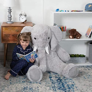 Vermont Teddy Bear Giant Elephant Stuffed Animal - Giant Stuffed Animals, 4 Foot