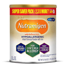 Load image into Gallery viewer, Enfamil Nutramigen Hypoallergenic Colic Baby Formula, Lactose Free Milk Powder, 27.8 Ounce - Omega 3 DHA, LGG Probiotics, Iron, Immune Support, Pack of 1 (Package May Vary)
