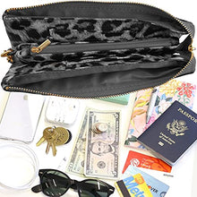 Load image into Gallery viewer, Humble Chic Vegan Leather Wristlet Wallets for Women, Phone Clutch or Small Purse Crossbody Bag, Black &amp; White Leopard Print, Dark Grey, Light Gray, Monochrome, Neutral, Animal Printed, Cheetah
