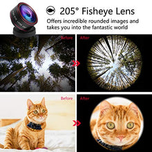 Load image into Gallery viewer, DELLURGO Phone Camera Lens 20x Telephoto Lens 205° Fisheye Lens 15x Macro Lens 0.63x Wide Angle Lens with Tripod Travel Case Cell Phone Lens Kit for iPhone XR/Xs/Max/8/7/6 Plus/Samsung/Google Pixel
