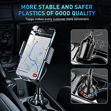 Load image into Gallery viewer, [Upgraded] TOPGO Cup Holder Phone Holder for Car, Car Cup Holder Phone Mount Universal Adjustable Gooseneck Cup Holder Cradle Car Mount for Cell Phone iPhone,Samsung,LG (Black)

