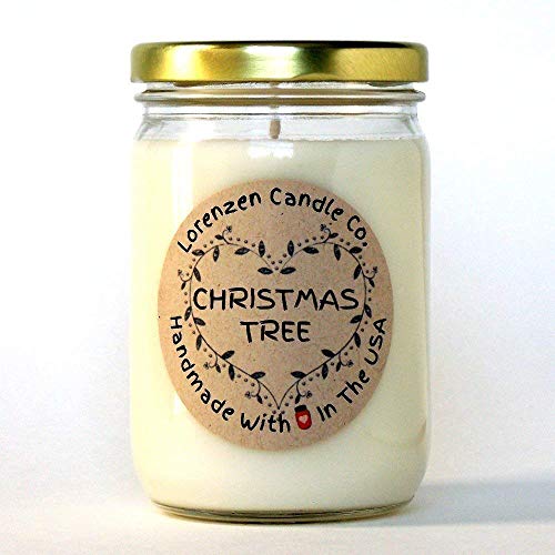 Christmas Tree Soy Candle, 12oz | Handmade in the USA with 100% Soy Wax