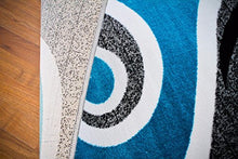 Load image into Gallery viewer, 0327 Turquoise White Gray Black 5&#39;2x7&#39;2 Area Rug Abstract Carpet
