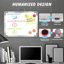 Load image into Gallery viewer, YONOY Small Dry Erase White Board, Portable White Board Double-Sided Magnetic Board Stand, Foldable Desktop White Boards Easel for Kids Students Teacher for School Home Kitchen Office 12x16 Inch
