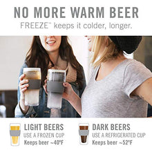 Load image into Gallery viewer, Host Freeze Beer Freezer Gel Chiller Double Wall Plastic Frozen Pint Glass, Set of 2, 16 oz, Grey 2-Pack
