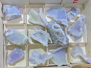 StarStuff.Rocks Authentic African Rock, Mineral, and Crystal Specimen Show (Blue Lace Agate)