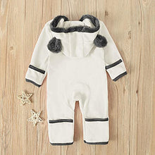 Load image into Gallery viewer, Newborn Baby Fleece Jumpsuits,Infant Bear Hooded Romper Warm Snowsuit Plush Sleepwear Winter Coat for Baby Girl Boy
