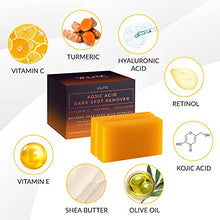 Load image into Gallery viewer, VALITIC 2-Pack Kojic Acid Dark Spot Remover Soap Bars &amp; 1 Pair (Black) Style Korean Exfoliating Gloves for Body Scrub

