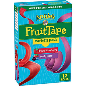 Annie's Organic Strawberry and Berry Peely Fruit Tape, Variety Pack, 9 oz, 12 ct