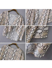 Load image into Gallery viewer, Women&#39;s Snake Print Tops Kimono Cover Ups Shirts Summer Chiffon Beach Boho Sheer Cardigan S
