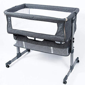 Ihoming Bedside Sleeper Bedside Crib, Baby Bassinet 3 in 1 Travel Baby Crib Baby Bed with Breathable Net, Adjustable Portable Bed for Infant/Baby