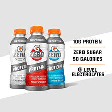 Load image into Gallery viewer, Gatorade Zero With Protein, 10g Whey Protein Isolate, Zero Sugar, Electrolytes, 3 Flavor Variety Pack, 16.9 Fl Oz, 12 Pack
