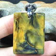 Load image into Gallery viewer, Natural Pietersite Stone Pendant Pietersite Crystal Stone Jewelry For Women Men Healing Energy Luck Gift 34x25x9mm rectangle Beads Silver Rare Gemstone AAAAA
