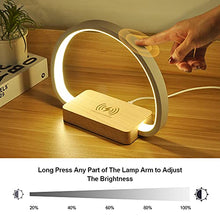 Load image into Gallery viewer, Bedside Table Lamp with USB Port, Table Light with Wireless Charger, Night Light with Touch Control 3 Color Modes&amp;Stepless Dimming for Reading, Bedside, Bedroom, Living Room, Nightstands, Office Use
