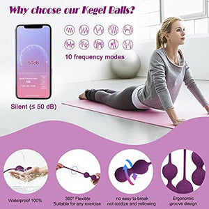 Kegel Balls for Women with Remote Control, Doctor Recommended Kegal Balls Pelvic Floor Strengthening Device Women and Kegel Exercises Products, CKSOHOT Kegel Exercise Weights for Beginners & Advanced