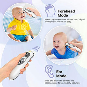 Infrared Thermometer for Adults,Forehead and Ear Thermometer for Fever, Babies, Children, Adults, Indoor and Outdoor Use