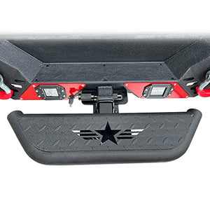 YZONA Truck Hitch Step bar Towing Hitch Steps for 2 inch Receivers with Pin Lock and Stabilizer and Brake Lights