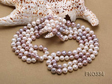 Load image into Gallery viewer, JYX AA + Pearl Long Necklace Classical 8-9mm Multi Color Natural Freshwater Cultured Pearl Sweater Necklace 47&quot;
