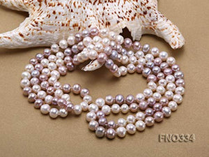 JYX AA + Pearl Long Necklace Classical 8-9mm Multi Color Natural Freshwater Cultured Pearl Sweater Necklace 47"