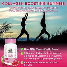 Load image into Gallery viewer, Collagen Gummies for Hair, Skin &amp; Nail Health | 3 Month Supply Vegan Collagen Gummies | Sugar Free | Plant Based Collagen Supplement w/ Lysine Vitamin A, C, Alma Fruit Complex | Animal Peptide
