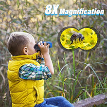 Load image into Gallery viewer, Perfect Binoculars for Kids, VNVDFLM Compact Waterproof Binoculars for Teens Boys Girls Birthday, Outdoor Telescope Toys for Boys Age 3-12 to Bird Watching &amp; Explore Nature(Blue)
