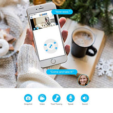 Load image into Gallery viewer, Vbroad Smart Pet Camera Treat Dispenser, 2.4G WiFi Remote Camera Monitor 720P HD Night Vision Video with 2-Way Audio Designed for Dogs and Cats, Home Safety Pet Monitor (Android/iOS)
