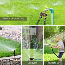 Load image into Gallery viewer, VIVOSUN 2 Way Garden Hose Splitter, Upgraded Highly Durable Water Hose Connector, Faucet Adapter with Comfortable Rubberized Grip for Drip Irrigation, Lawns
