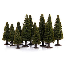 Load image into Gallery viewer, 15pcs Green Scenery Landscape Model Cedar Trees with Box
