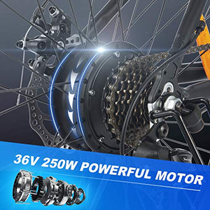 ANCHEER 350W 27.5'' Electric Bike, Electric Mountain Bike Newest 20MPH Adults Ebike with Removable 36V 10.4Ah Lithium-Ion Battery, Professional 24 Speed Gears